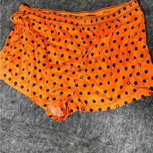 PINK Victoria's Secret Orange Polka Dot Sleep Shorts